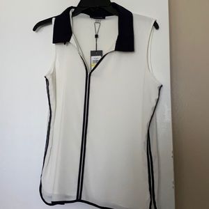 Tommy Hilfiger dress shirt size M cream and navy